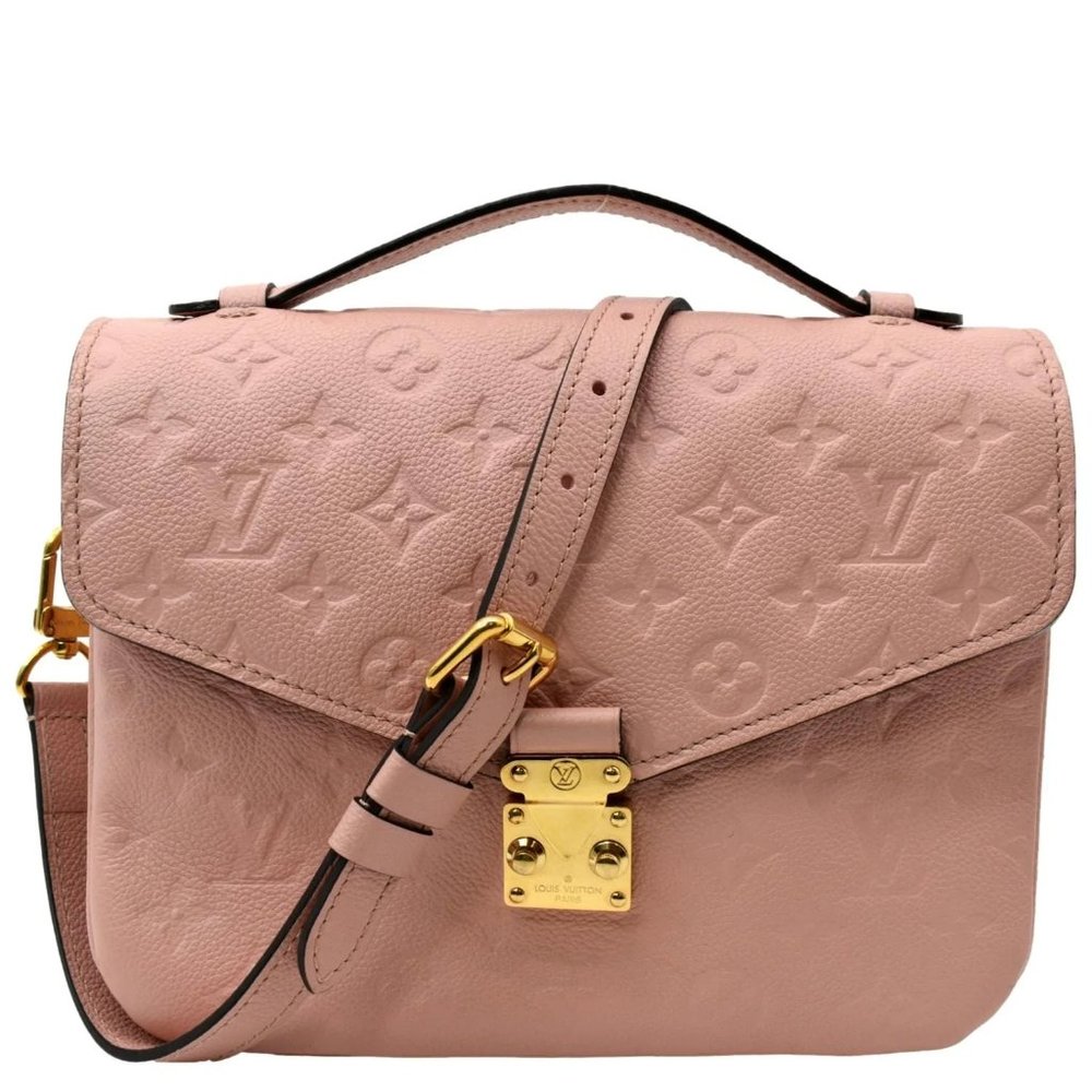 LOUIS VUITTON Metis Pochette Empreinte Leather Crossbody Bag Pink - Picture 1 of 12